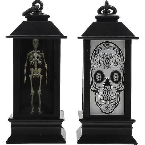 Lot de 2 lanternes d'Halloween pour décorations d'Halloween (1/3)