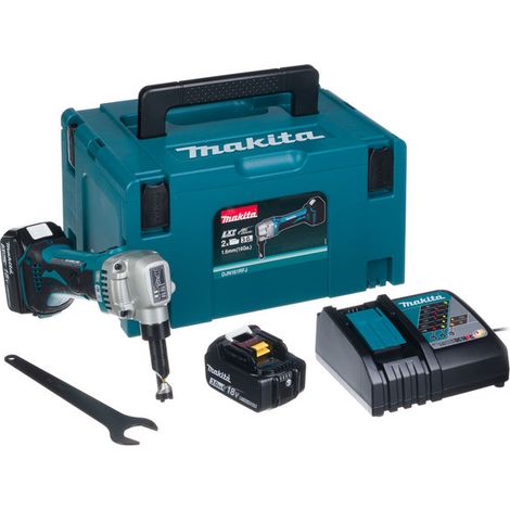 18 V Li-Ion-Knabber (2x3.0 Ah) im MAKPAC-Koffer - MAKITA DJN161RFJ