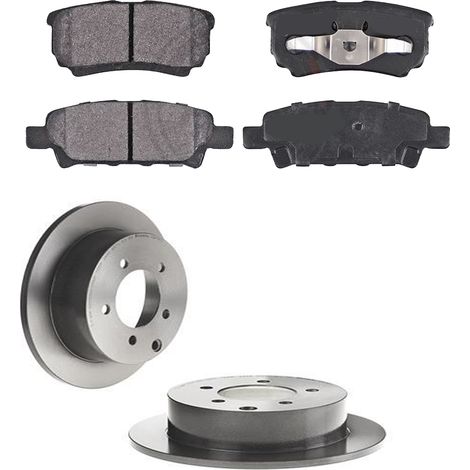 KIT FRENI POSTERIORI compatibile con MITSUBISHI LANCER VIII (CYA,CZA) - DISCHI + PASTIGLIE OEM: P 54 034 / 18005 /SOSTITUZIONE DIRETTA/BASSA POLVERE/SILENZIOSO