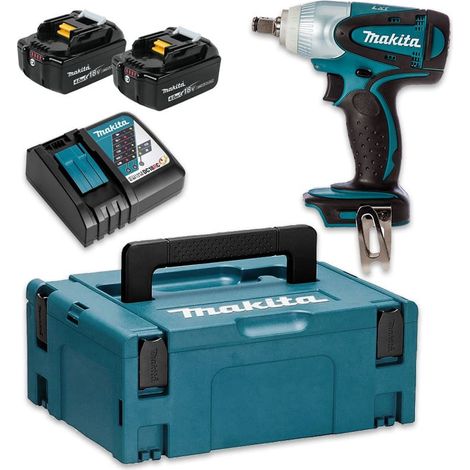 Makita – Clé à chocs 18V DTW251RMJ – 2 batteries 4.0Ah – Moteur 4 pôles – Couple max 240Nm – Boîtier aluminium pour protection
