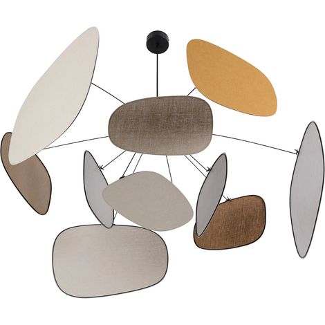 [GEBRAUCHT] B-Ware MARKET SET Hängelampe Pendelleuchte Screen Leuchte Leinen multicolour 110 cm