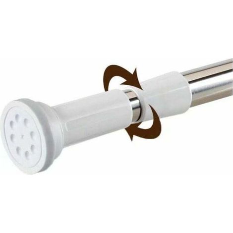 Tringle à rideau extensible sans perçage 50-80 cm – Acier inoxydable – Charge max 20 kg – Installation rapide sans outils (1/4)