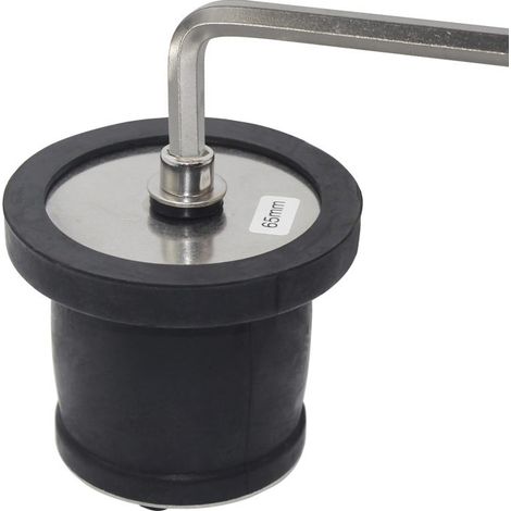 Bouchon de tuyau extensible 65-80 mm - Usage piscine, bateau, marine, poignée amovible en inox (1/5)