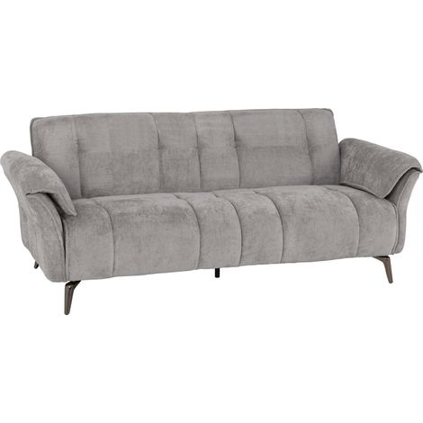 Amalfi 3 Seater Sofa - L83 x W210 x H86 cm - Grey Fabric (1/4)