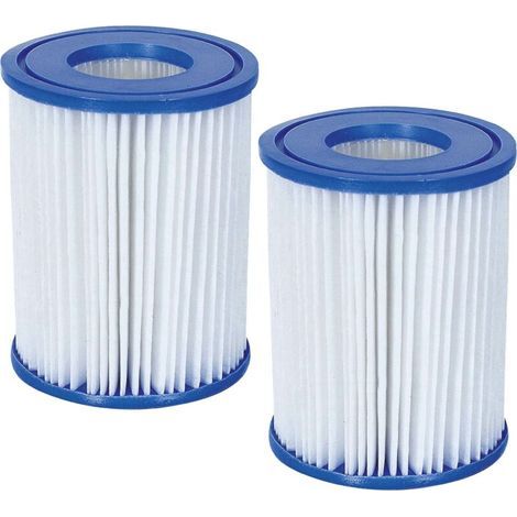 Lot de 2 cartouches filtrantes Bestway Dacron I pour piscine, Ø8 cm x 9 cm - Cartouche filtrante de type I - Installation facile-AquaForge
