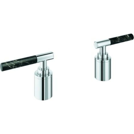 Hebelgriffe Atrio Private C. 48465 Vanilla Noir Caesarstone chrom (1/2)