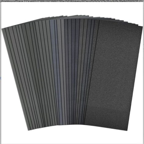 Papier Abrasif Sec Etanche - Grain 10000 - Pour Polissage Métal Bois Bijoux Piano - 20 Pièces (1/5)
