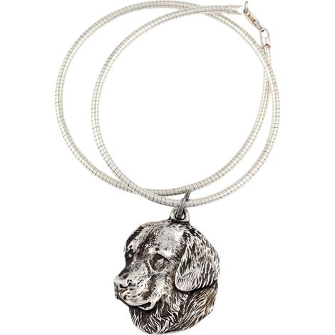 Collana con ciondolo a forma di serpente Golden Retriever, gioiello unico per gli amanti dei cani, esclusivo ciondolo a forma di serpente di Art-Dog (1/5)