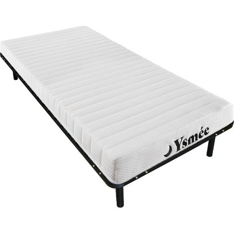 Set rete con doghe + materasso in schiuma, 7 zone 25 kg/m3 STELO KIDS - sp. 12 cm - YSMÉE - 90 x 200 cm
