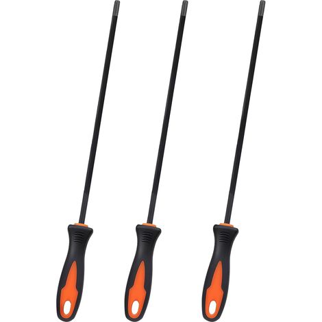 Lot de 3 limes pour tronçonneuses (13/64" - 3/8") - Compatibles avec les modèles Stihl MS311, MS391, MS362, MS441, MS461, MS661 et Husqvarna (1/5)