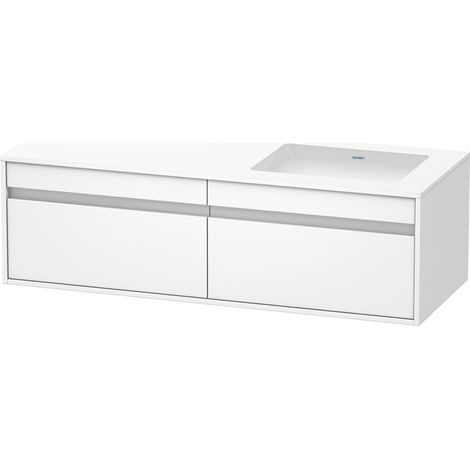 Meuble sous-vasque KETHO 550x1400x426mm WT re blanc mat