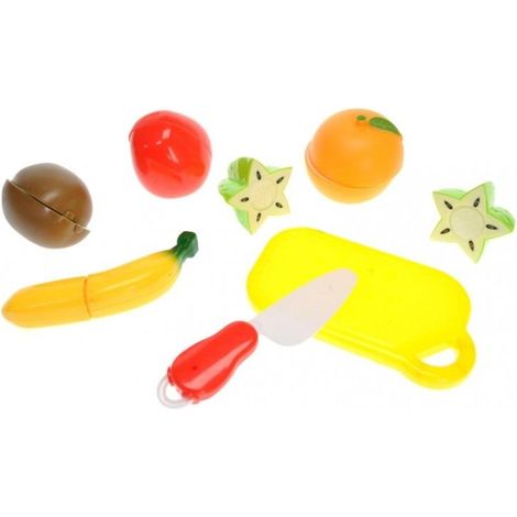 Ein Set aus Gemüse und Obst zum Schneiden