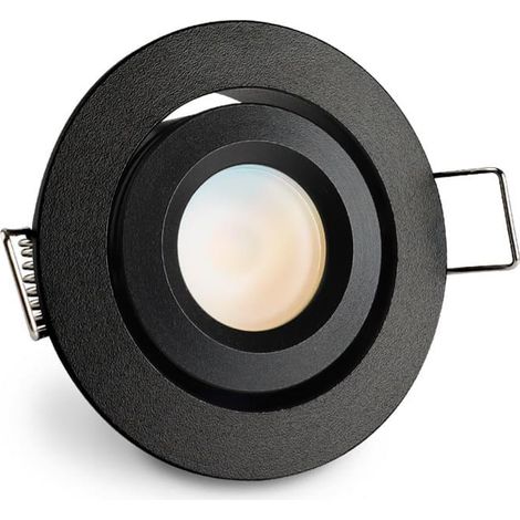 Einbaustrahler Mini schwenkbar Matera 3W IP44 durchverbindbar - Lichtfarbe: CCT 2700K-5500K - Farbe: schwarz matt