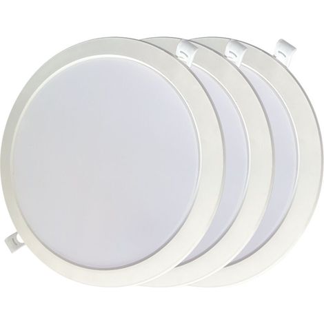 Faretto LED EDM 31568 18 W Ø 22 x 3,2 cm 3 Unità (4000 K) - Marca: EDM Prodotto - EAN: 8425998315684 (1/5)