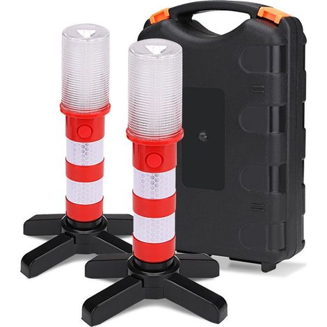 Kit d'éclairage LED pour panneaux de signalisation routière (2 pièces), kit de signalisation clignotante d'urgence pour véhicules, kit de gyrophare pour signalisation routière (1/5)