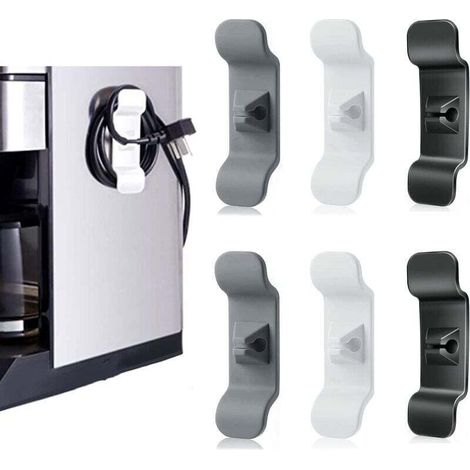 Câble Organisateur, porte-câbles pour appareils 6 pièces , raccourcisseur de câble, organisateur de câble pour petits appareils électroménagers pour mixeurs, machines à café, friteuses à air,no (1/4)