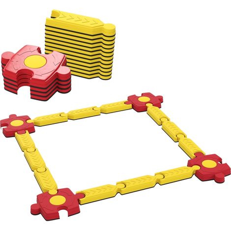 Kinder-Schwebebalken-Set, individuell anpassbar, Kunststoff, Gelb/Rot