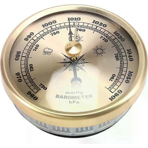 Baromètre atmosphérique domestique MALL 70 mm, instrument de prévision météorologique, baromètre anéroïde, manomètre à gaz (1/5)