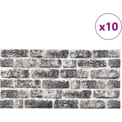 Maison Exclusive - Pannelli da parete 10 pcs Grigio Scuro e Bianco 100 x 50 cm