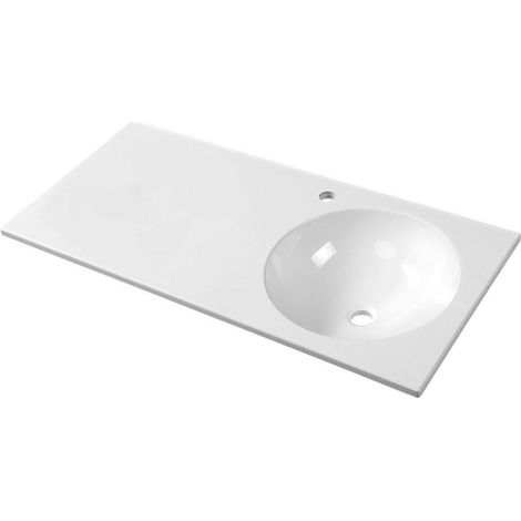 Sapho Juno - Lavabo 1000x150x470 mm, senza troppopieno, foro rubinetto a sinistra, bianco JU102 (1/5)