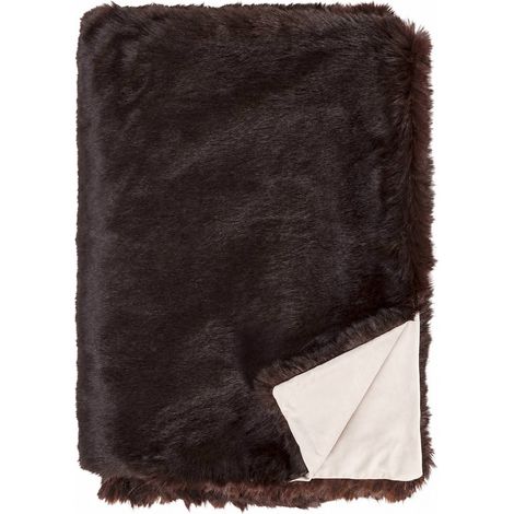 Couverture marron foncé en tissu doux - marron foncé (1/3)