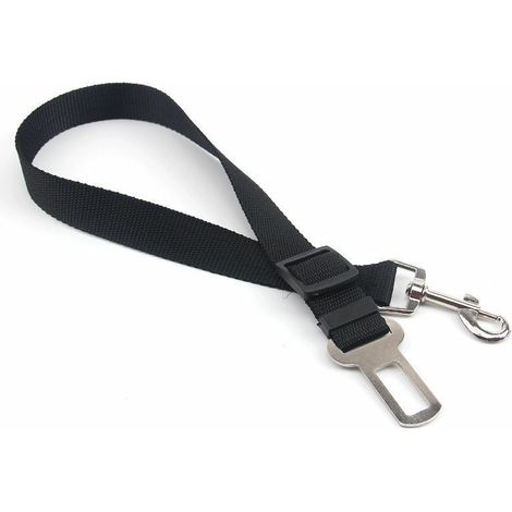 Laisse Ceinture de Sécurité pour Chien/Chat/Harnais Animaux de Compagnie pour Les sièges de Voiture- Noir (1/4)