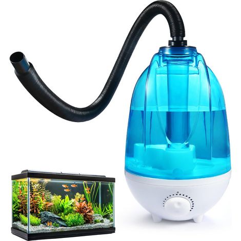 Terrarium Mist Maker 4L - Mist Generator 300mL/h with 7 Night Light Colours and Adjustable Flexible - Quiet Ultrasonic Humidifier for Reptiles, Amphibians