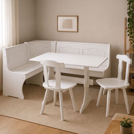 Banco Dstockto, Estructura de Madera Maciza, 0x112x0h cm Blanco (1/3)