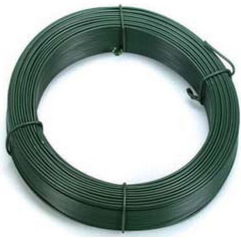 5ROTOLI FILO PLASTIFICATO VERDE IN MATASSE MT.100 - n°18 filo ø mm. 3,6 per tension