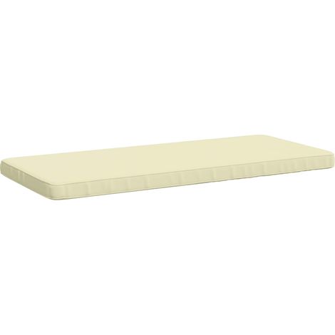 1-Piece Bench Cushion VUGHT 100% Polyester Cream vidaXL