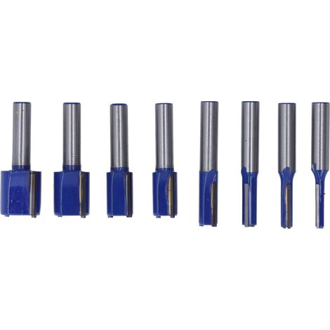 8-teiliges Nutfräser-Set für Holz, gerader, doppelseitiger, länglicher Fräser, Hartmetall-Fräser, professionelles Holzbearbeitungswerkzeug, Nutfräser für Oberfräse (1/5)