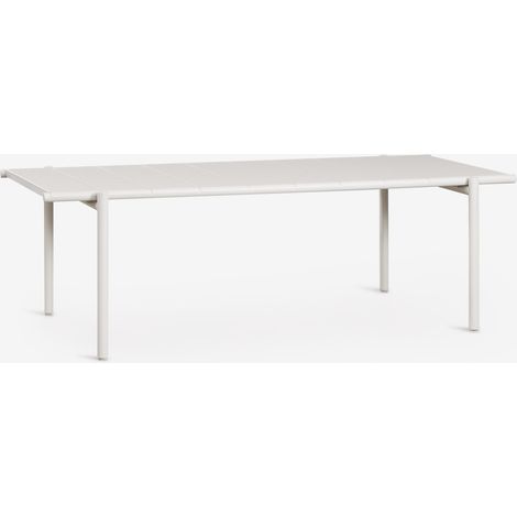 SKLUM Rechteckiger Esstisch 235x105 cm aus Tossa-Stahl Gardenia Weiß                                  