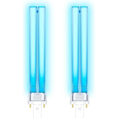 Lampe UV-C G23 9W - Stérilisateur Pour Étang De Jardin - Compatible Ballaste Inductif - Lot De 2 (1/5)