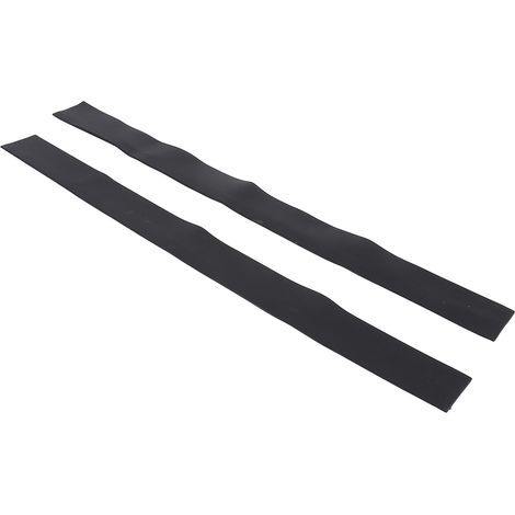 Lot de 2 protections de plan de travail en silicone noir de 63,5 cm (25 pouces), résistantes à l'huile et aux taches, pour cuisines de restaurant. (1/5)