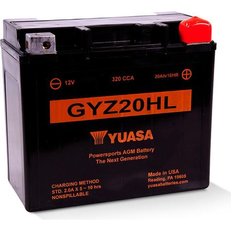 Batterie YUASA GYZ20HL sans entretien AGM