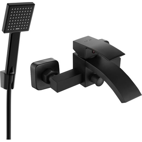 Mexen Libra R45 mitigeur bain avec ensemble de douche, noir - 74513R45-70 (1/3)