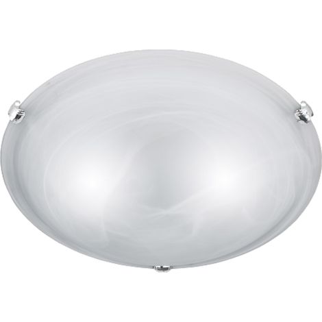 Plafonnier ADRIAN moderne argent/blanc Trio Ø40cm E27 (1/2)