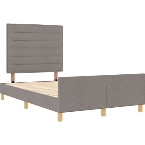 Bettgestell Taupe Stoff 140x190 cm vidaXL (1/5)