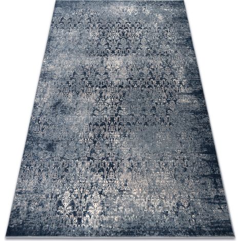 Teppich Wolle NAIN Ornament vintage 7010/51644 dunkelblau / beige blue 80x150 cm