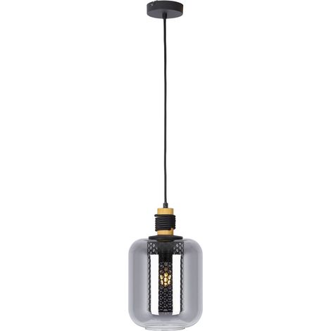 Globo - hängeleuchte - ANDO - schwarz - glas - Ø 20cm - E27 -
