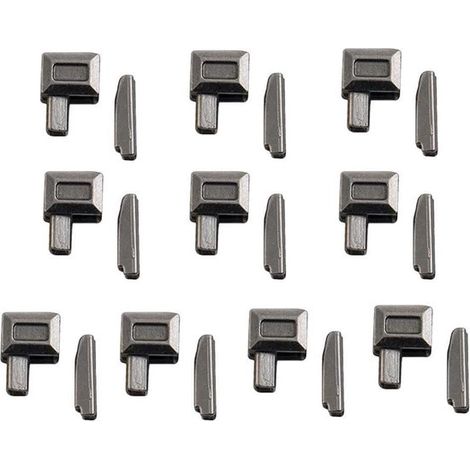 10 set di cerniere di riparazione in lega, fermi per cerniere, cerniere da cucire, accessori per abbigliamento, forniture pratiche per il cucito (1/5)