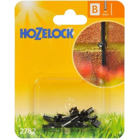 Kunststoff-Wandclip zur Befestigung von 4-mm-Rohren an einer Wand und Terrasse (x12) HOZELOCK