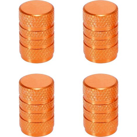 Capuchon De Valve De Pneu Orange 4pcs En Alliage D'Aluminium (1/5)
