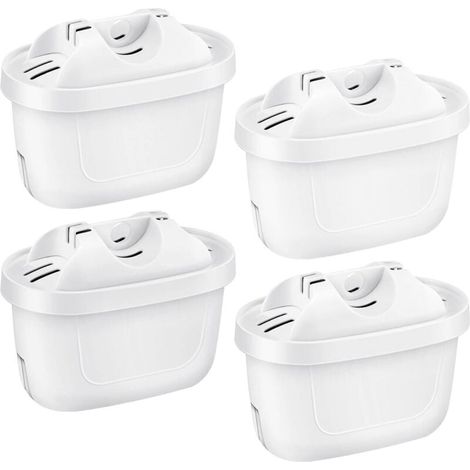 4 Pack Brita Cartouche Filtre, compatibles Brita maxtra Mava elemaris XL Carafe Filtrante, 3 étapes de filtration (1/4)