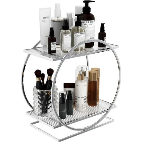 Organisateur de maquillage à 2 niveaux pour comptoir, bureau (1/5)