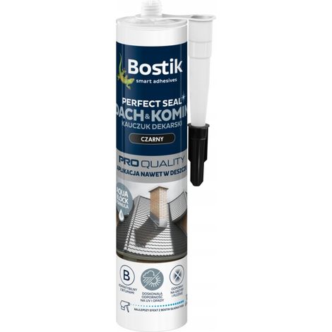 Bostik Perfect Seal Dach- und Schornstein-Dichtstoff aus Gummi, schwarz, 280 ml