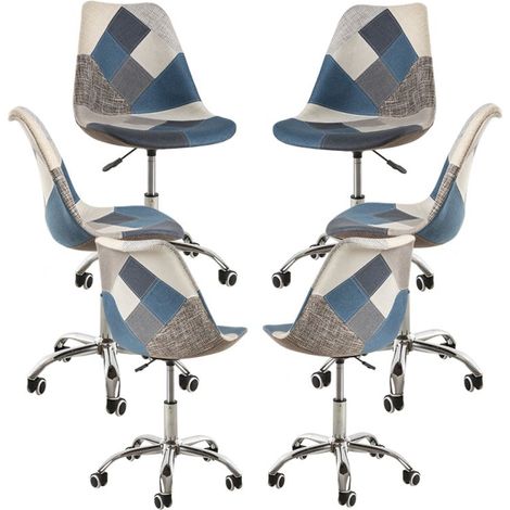 Packs Sillas - Pack 6 Sillas Neo Patchwork - Patchwork Blue (1/5)