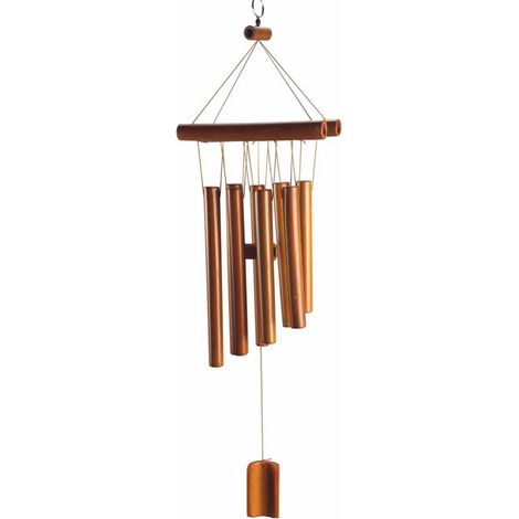 Cloches et sonnettes Carillons éoliens en bambou créatifs Ornements Cloches en bambou Cadeaux décoratifs Feng Shui Carillons éoliens en bambou 63 cm Marron