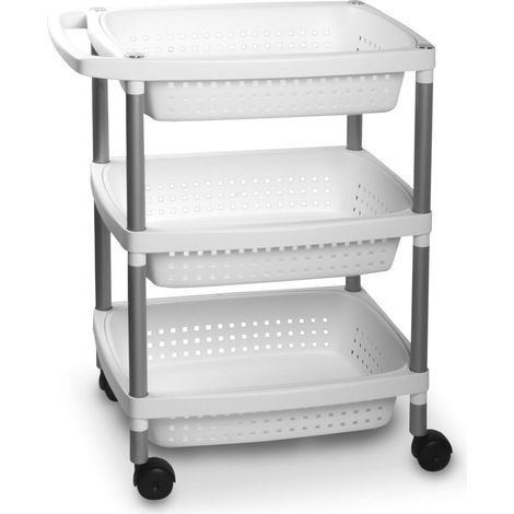 Desserte Multi-Usage 3 Niveaux Plastique, 52 x 36 x 63 cm (1/3)