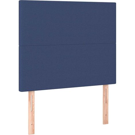 Cabecero de cama azul 100x5x118/128 cm Tela vidaXL (1/5)